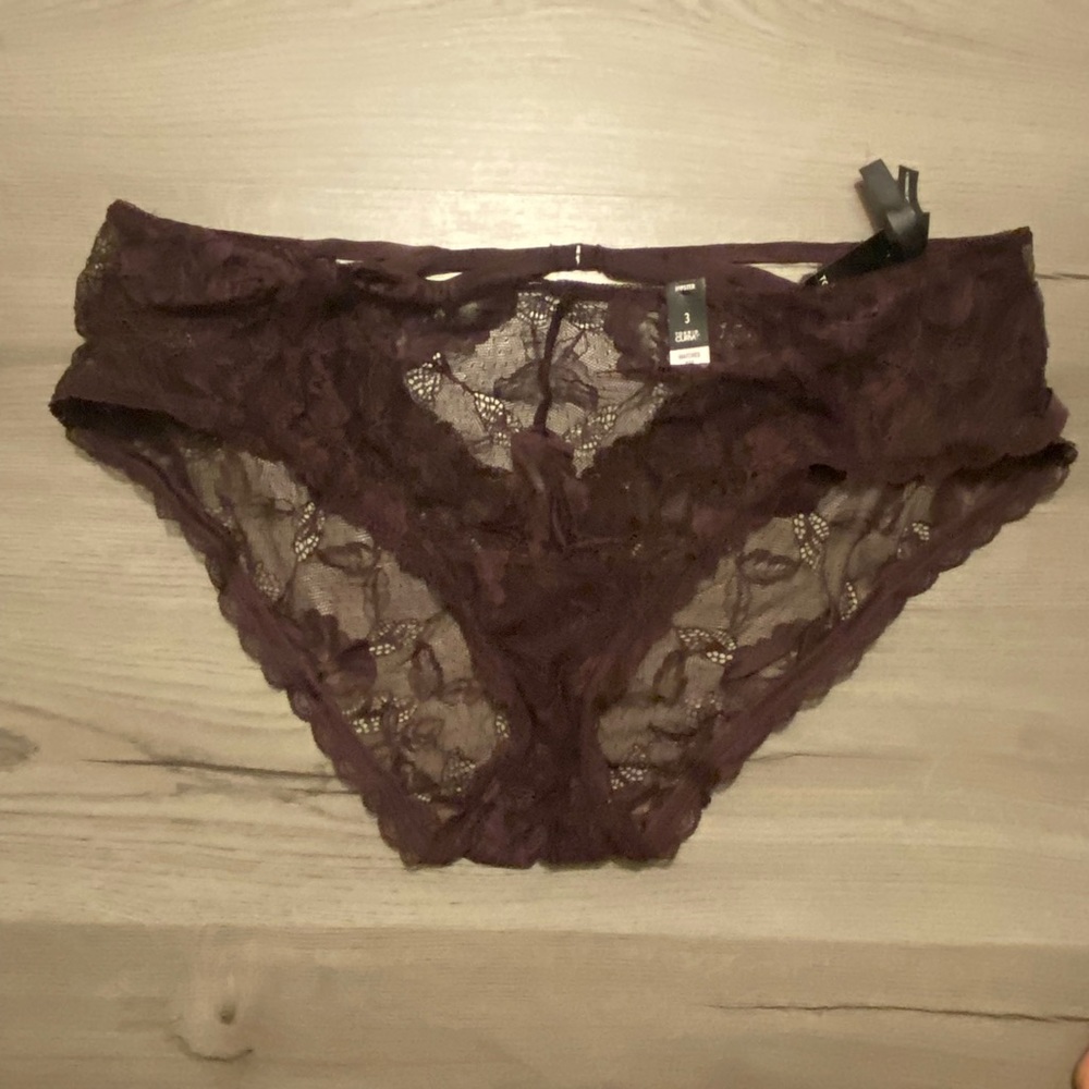 NWT, lace panties with v-back and strap detail, Torrid size 3